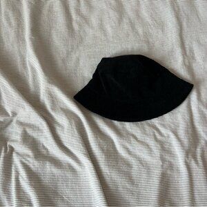 Urban Outfitters Black Corduroy Bucket Hat